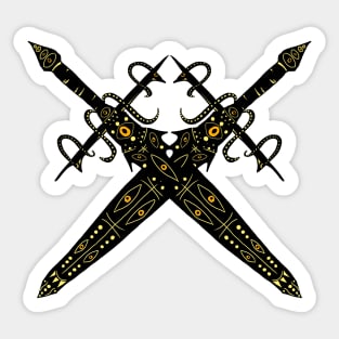 Crossed dnd mimic sword Sticker